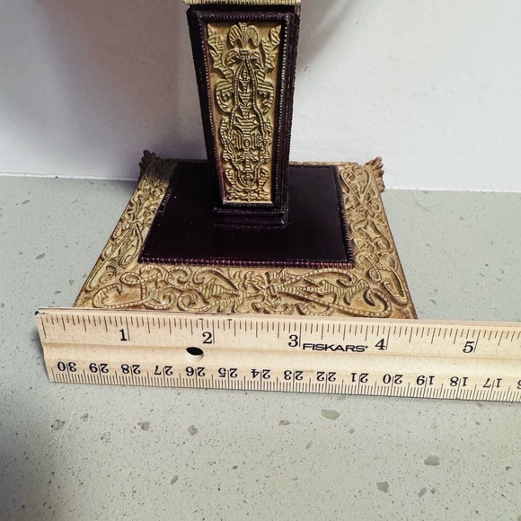 Vintage INDIA INK Rubbed Bronze Makeup Mirror With Stand 2-Sided Swivel 1X-5X - Picture 6 of 6